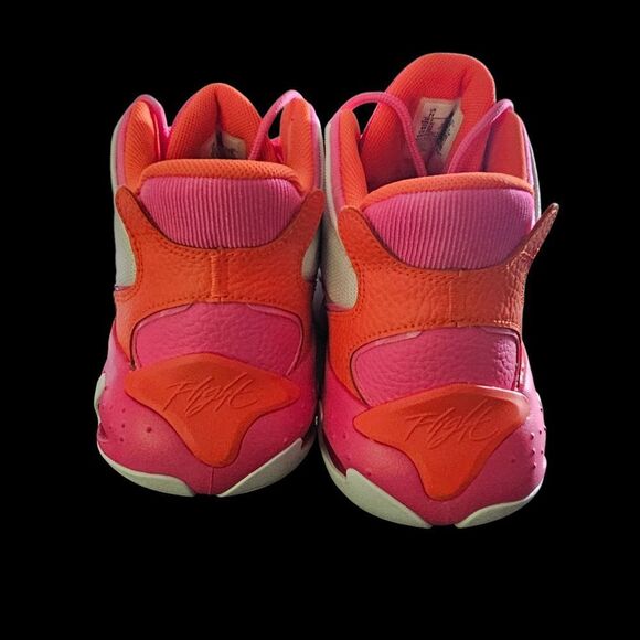 Jordan Women's Sneakers - White, Pink, and Orange - Picture 3 of 4